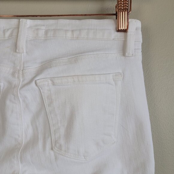 J Brand Cropped White Demented Distressed Skinny Ankle Frayed Mid Rise Jeans 27 - Picture 12 of 16